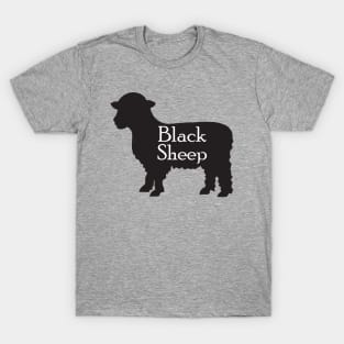 MUTCD W11-17 Black Sheep Crossing Sign T-Shirt